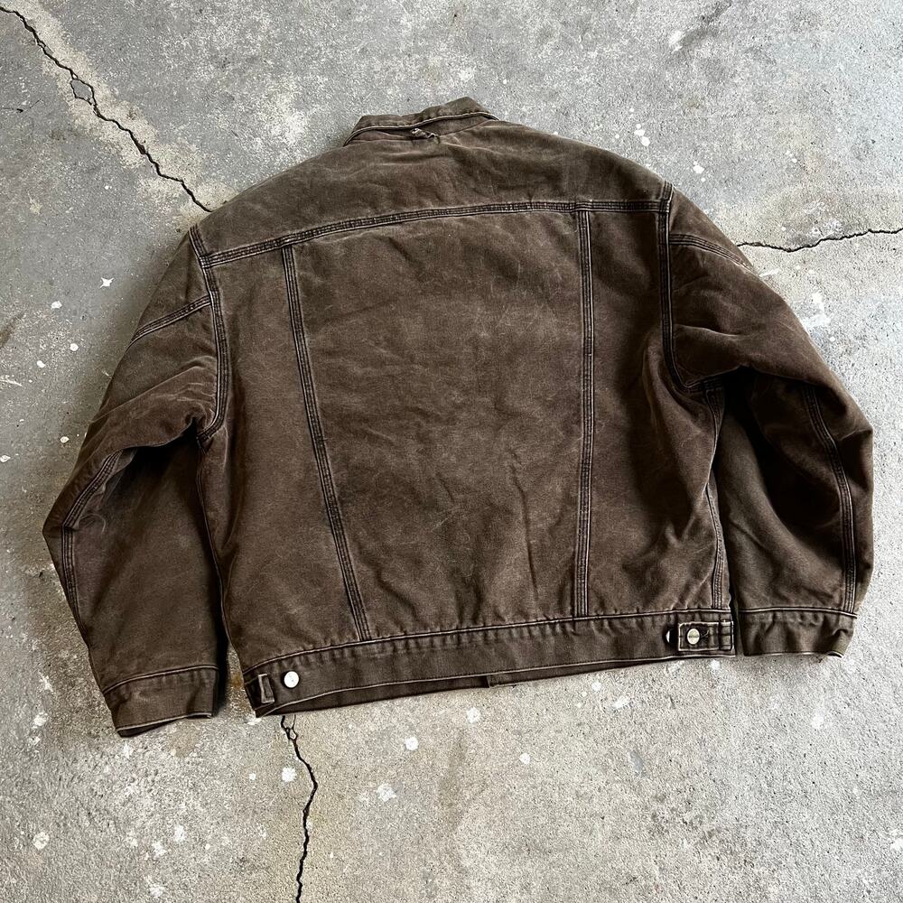 Carhartt JB182 brown trucker work wear jacket - Picture 5 of 7